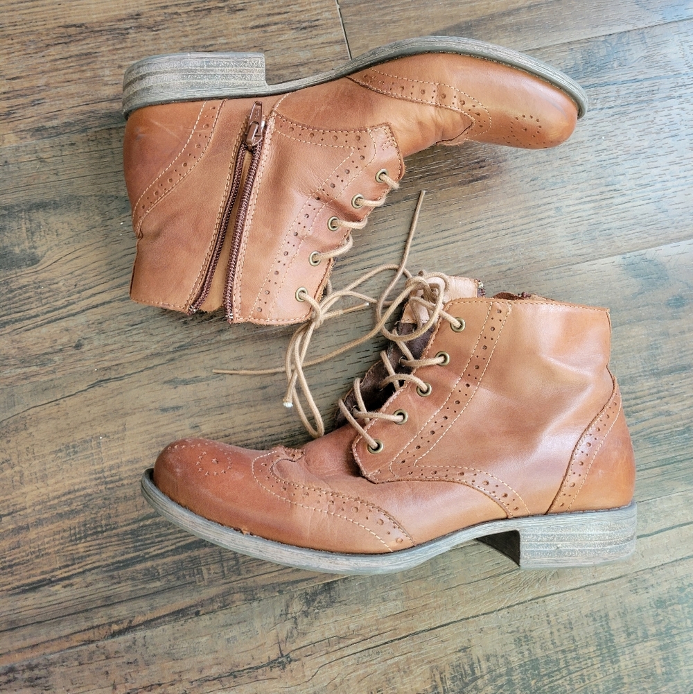 Miz Mooz Leather Zip Booties